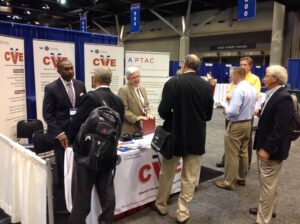 PTAC Counselors work alongside U.S. Department ofVeterans Affairs (VA) officials to advise Veteran-owned businesses at the VA's 2014 National Conference.